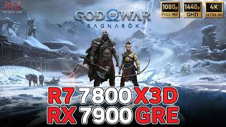 God of War Ragnarok | RX 7900 GRE + R7 7800X3D | FHD, QHD, 4K benchmarks