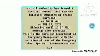 Comcast Emergency Alert System - Maryland Required Monthly Test (July 27, 2022) in G Major 7