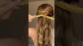 Nice way for a girl to tie her hair. #youtubeshort #shortvideo