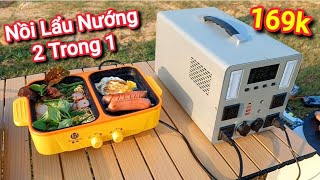 Nồi Lẩu Nướng Mini 2 trong 1 này tiện lợi khi đi du lịch quá - Review Nồi Lẩu Nướng mini 2in1