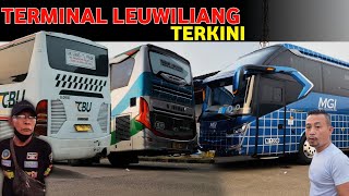 INTIP AKTIVITAS PAGI HARI DI TERMINAL LEUWILIANG || PARKIRAN BELAKANG MASIH DI DOMINASI BUS MGI...