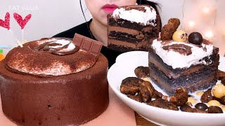 생초코초코케이크🍫🍰 몰티져스 빵부장과 우유 말먹🥛 디저트 먹방 Chocolate Cake Dessert Mukbang