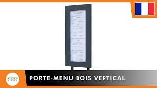 Porte-Menu - En Bois Vertical à Pied