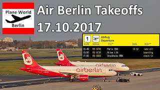 Air Berlin Sunset Takeoffs from Berlin Tegel Airport 17.10.2017 // Remembering Air Berlin & TXL