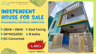 Independent House for sale in Bileshivale Hennur Road 2bhk+2BHk 40k Rental Income property Bangalore