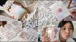 studio vlog ep. 2: packing lots of sticker orders! (195 total orders!!)