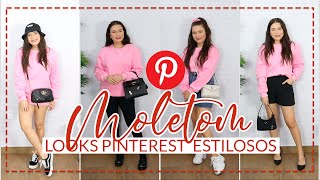 LOOKS ESTILOSOS BEM PINTEREST COM MOLETOM ROSA