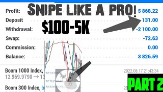 Boom&Crash|Step|Volatility $100-$5k SNIPER entry strategy | LIVE (PART2)