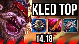 KLED vs DARIUS (TOP) | 6 solo kills, Rank 14 Kled | EUW Grandmaster | 14.18