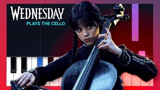 Wednesday Plays The Cello | Piano Pizzicato Tutorial