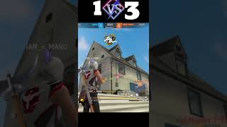 1 vs 4 destroyed in second ||Gamer Manu || #newshorts #trendingshorts #viral  #viralshorts #tgm12