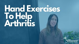 Three hand exercises to help with arthritis