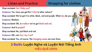 (12) LUYỆN NGHE NÓI TIẾNG ANH - Shopping for clothes | Going Shopping - Let's study with Mây