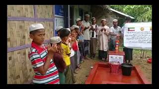 Hand pump number 98 at rohinya refugee camp Miyanmar.