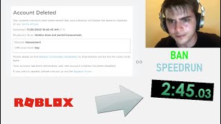 Roblox ban speedrun