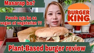 PLANT-BASED BURGER REVIEW (Burger King) | mukbang plantbased burger