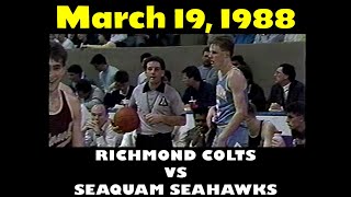 1988 BC High School Basketball Finals: Seaquam Seahawks vs Richmond Colts | Full Game Broadcast