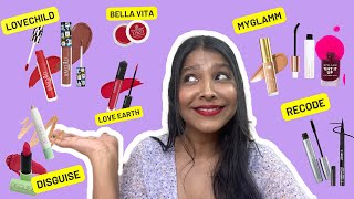 Testing MAKEUP from Homegrown/ INDIAN brands! Lovechild Myglamm Disguise Recode