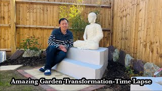 Amazing Garden Transformation (Time Lapse) | A complete Garden Renovation Of New Build Garden UK