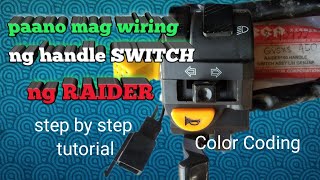 Paano mag wiring ng hundle switch ng Raider