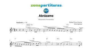 Partitura "Abrázame" Alejandro Fernández