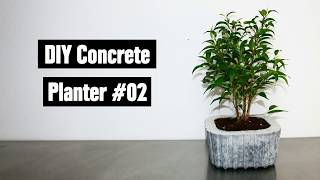 DIY Concrete Planter #02