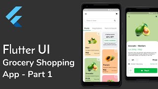 Flutter UI | Minimal UI Designs | Grocery Shopping App | Part-1| Protorix Code