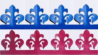 paper cutting border design - 5 | How to make paper cutting border  | soft board border design-2019