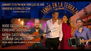 Tango en la Terraza: Program 11 features Hugo Satorre & Emiliano Faryna, plus dancers Moira & German