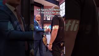 Pat McAfee spoils BIG Return!! #wwe #codyrhodes #patmcafeeshow #therock #shorts