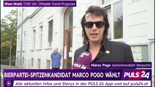 BIERPARTEI: Marco Pogo - Interview beim Urnengang.