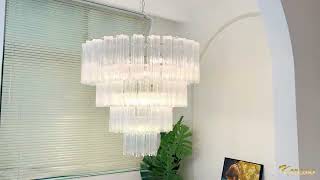 Brighten your Space With Vintage Murano Transparent Glass Chandelier Decorative Lighting@korewolamp