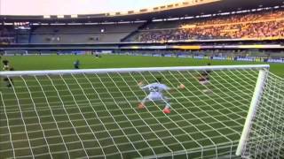 Arsenal keeper Wojciech Szczesny made stunning double save for Roma v Verona