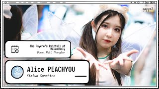 240907 Alice PEACH YOU - Kimiwa Sunshine - The Psyche's Rainfall of Melancholy Donki Mall 4k Fancam