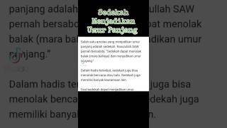 Sedekah Menjadikan Umur Panjang