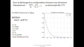 Calcul numérique d'intégrale, résolution numérique d'eq différentielle et de système à N équations