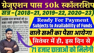 Graduation Pass Scholarship payment Kab Aayega | Graduation Pass Scholarship Payment Kaise Dekhen