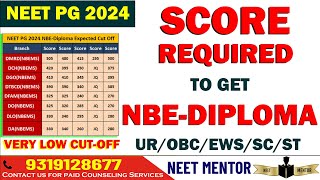 NEET PG 2024 🔥 Expected Score to get DNB Hospitals ll All Branches #neetpg2024 #neetmentor