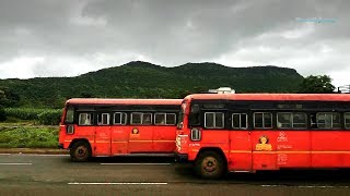 Green Mountains & Red buses | MSRTC