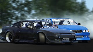 Assetto Corsa Tandem Drift in Triple Screen - GoPro POV