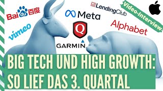 Gewinner und Verlierer-Aktien der Quartalszahlen aus dem High Growth- und Big Tech-Bereich