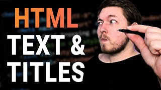 4 | TITLES & PARAGRAPHS IN HTML | 2023 | Learn HTML and CSS Full Course for Beginners