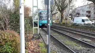 einfahrt der U4 in die Station Schäfflestraße u-Bahn Frankfurt