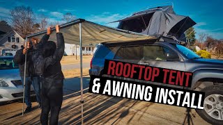 INSTALLING our OVS Rooftop Tent & Yescom Awning | 4Runner Overlanding Build Pt.6