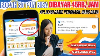 Bocah SD Pun Bisa ! Dibayar 45rb/Jam Dari Game Penghasil Saldo Dana - Cara Dapat Uang Dari Internet