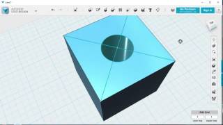 Adding Holes Chamfers and Fillets in 123D Design