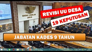 FINAL!! 19 KEPUTUSAN RAPAT PLENO Pengambilan Keputusan atas RUU Perubahan UU tentang Desa 2023