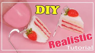 Realistisk jordgubbstårta - Realistic strawberry cake - Polymer clay tutorial