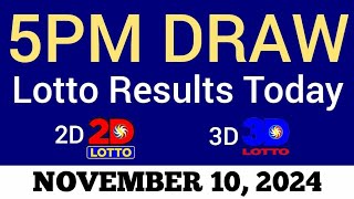 Lotto Result Today 5pm Draw November 10 2024 Swertres Ez2 PCSO Live Result