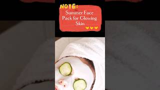 Summer Face Pack for Glowing Skin #shorts #shortsfeed #facepack #viral #diy